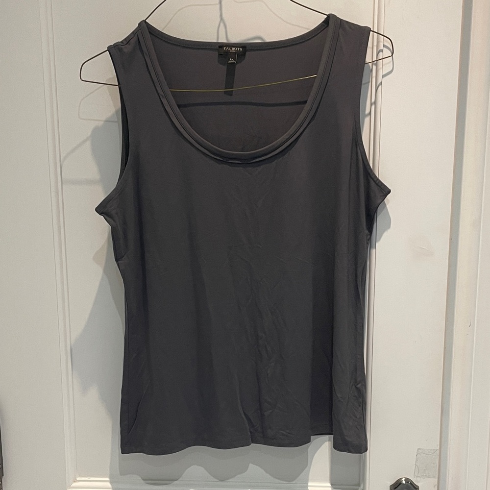 Talbots Petites Charcoal Tank Top 👵MT